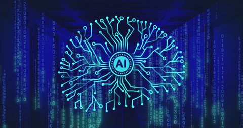 AI Network Illustration Over Digital Binary Code Background - Download Free Stock Images Pikwizard.com