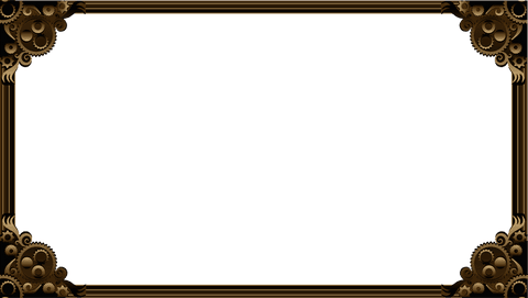 steampunk rectangular frame with metallic gears on transparent background - Download Free Stock Videos Pikwizard.com