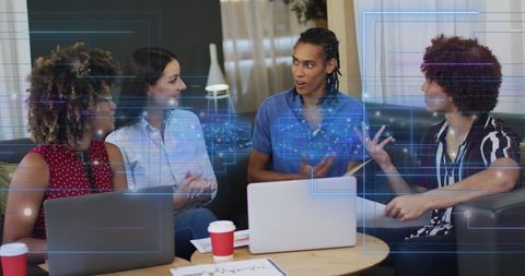 Team Collaborating on Data Processing Project in Modern Office - Download Free Stock Images Pikwizard.com