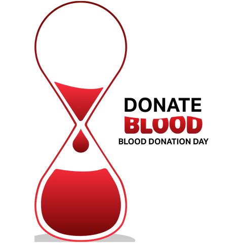 transparent hourglass icon with donate blood text for awareness - Download Free Stock Videos Pikwizard.com