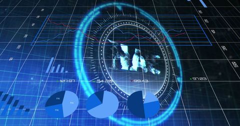 Digital Analysis of Financial Data with Graphs and Charts - Download Free Stock Images Pikwizard.com