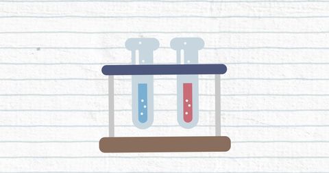 Colorful Test Tubes Icon on Lined Paper Background - Download Free Stock Images Pikwizard.com