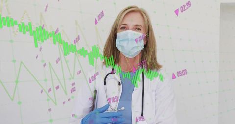 Medical Doctor Analyzing Healthcare Data Visualization in Hospital