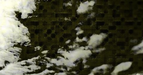 Abstract Digital Clouds with Geometric Grid Overlay