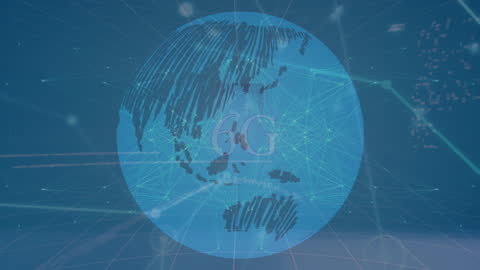 Futuristic Digital Data Concept with 6G and Global Connectivity