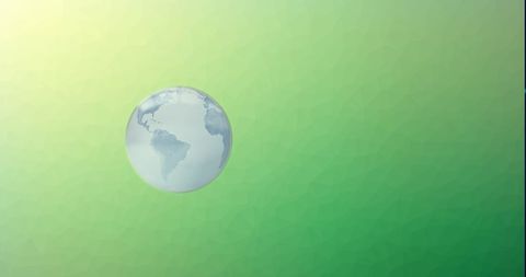 Digital Globe on Green Geometric Background - Download Free Stock Images Pikwizard.com