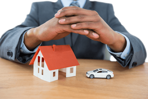 transparent businessman hands protecting house model and car - Download Free Stock Videos Pikwizard.com