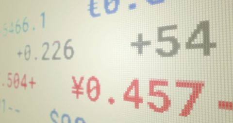 Digital Close-Up of Currency Exchange Rates - Download Free Stock Images Pikwizard.com