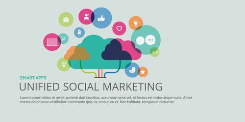 colorful cloud illustrating integrated social media platforms - Download Free Stock Templates Pikwizard.com