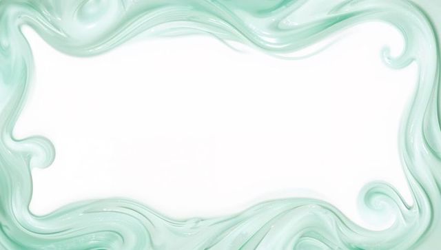 Mint green marble swirl frame with glossy seafoam scrolls and sparkle border