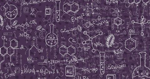 Complex Chemistry Formulas and Scientific Symbols on Dark Background - Download Free Stock Images Pikwizard.com