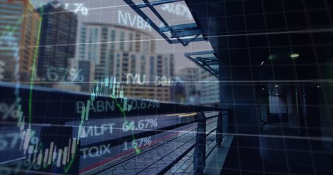financial data overlaying modern cityscape and traffic - Download Free Stock Images Pikwizard.com