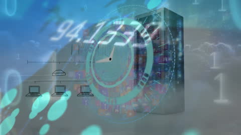 Digital Data Cloud Processing with Clock and Server Interface