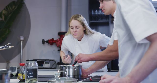 Young Chefs Cooking Together in Modern Kitchen - Download Free Stock Images Pikwizard.com