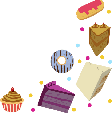 assorted dessert icons floating on transparent background - Download Free Stock Videos Pikwizard.com