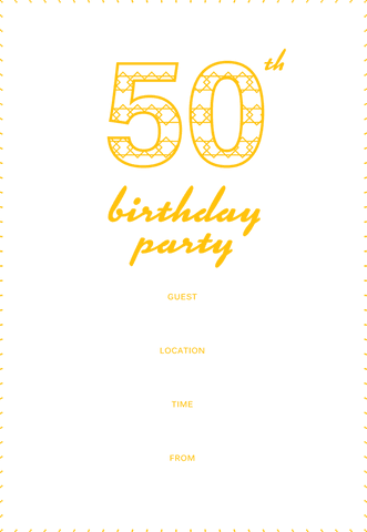 Transparent Birthday Invitation 50th Celebration Design - Download Free Stock Videos Pikwizard.com