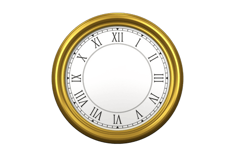 elegant gold and white clock face with transparent background - Download Free Stock Videos Pikwizard.com
