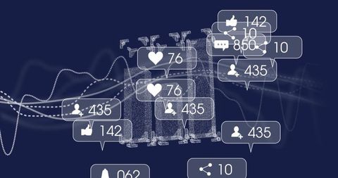 Social media data visualization with interaction metrics