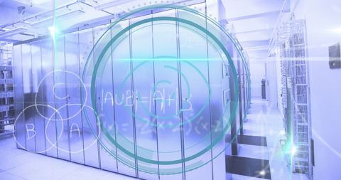 mathematical solutions processing in data center network - Download Free Stock Images Pikwizard.com