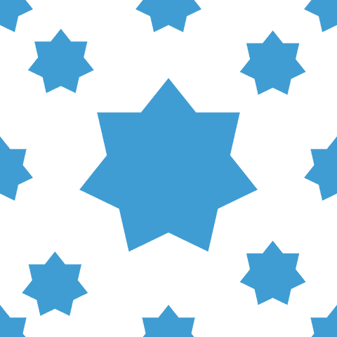 Blue star pattern on transparent background illustration