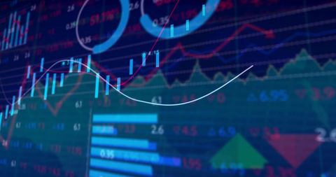 Virtual Data Streams and Analytics Interface - Download Free Stock Images Pikwizard.com