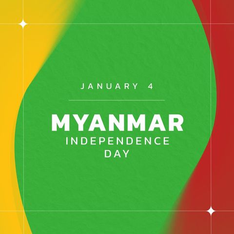 Myanmar Independence Day Celebration Concept Art