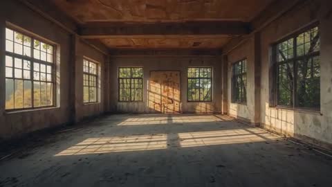 Sunlit Derelict Room with Abandoned and Rustic Appeal