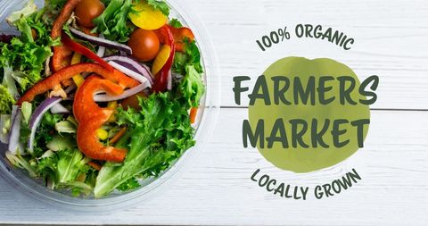 Fresh Organic Salad Promotion at Farmers Market - Download Free Stock Images Pikwizard.com