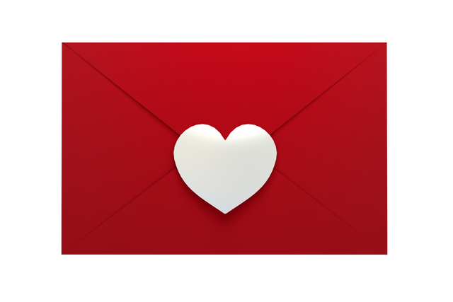 Valentine Message in Vibrant Red Envelope on Transparent Background - Download Free Stock Videos Pikwizard.com