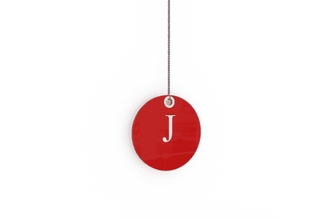 Transparent Red Pendant with Letter J for Birthday Celebrations - Download Free Stock Videos Pikwizard.com