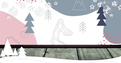 Modern Minimalist Christmas Holiday Background