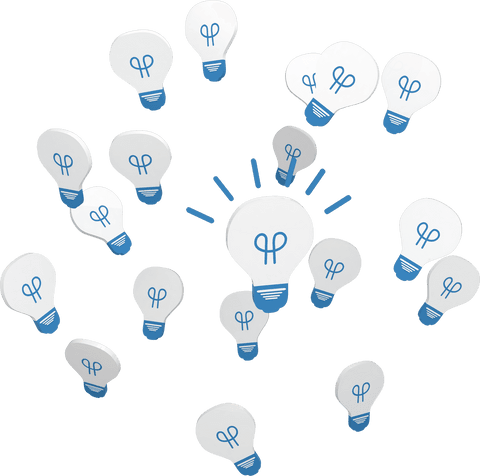 Innovation Concept with Glowing Light Bulbs and Transparent Background - Download Free Stock Videos Pikwizard.com