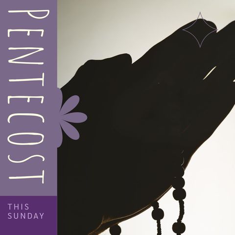 prayerful contemplation with rosary for pentecost - Download Free Stock Templates Pikwizard.com