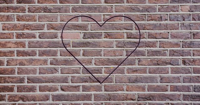 Illuminated Heart Neon Sign on Rustic Brick Wall Background - Download Free Stock Images Pikwizard.com