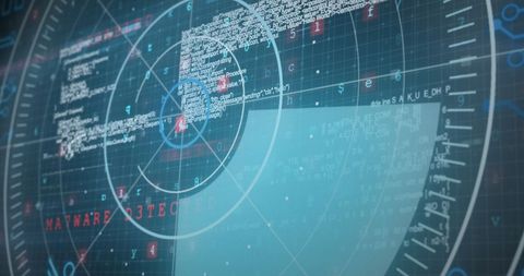 Digital Interface Displaying Radar and Data Processing - Download Free Stock Images Pikwizard.com