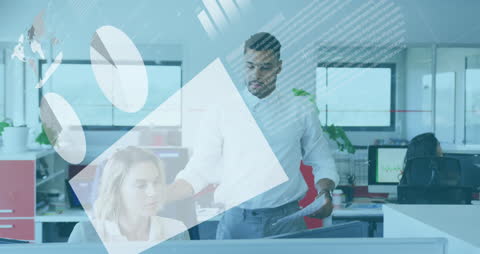 Business Professionals Analyzing Cybersecurity Data and Analytics