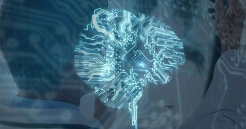 Digital Brain Overlays Doctor Symbolizing AI in Healthcare - Download Free Stock Images Pikwizard.com