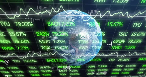 Global Financial Data Visualization with World Globe