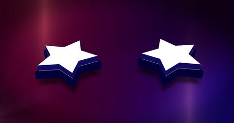 Spinning 3d stars on gradient background symbolizing democracy