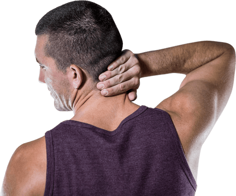 Transparent Image of Athlete Holding Onto Neck Feeling Discomfort - Download Free Stock Videos Pikwizard.com