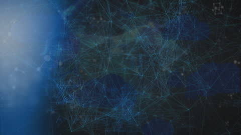 Global Digital Connections Network and Data Visualization