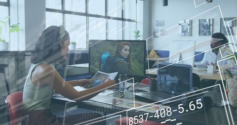 Data processing and creative collaboration in modern office