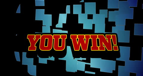 Triumphant Winning Animation with Kaleidoscopic Shapes