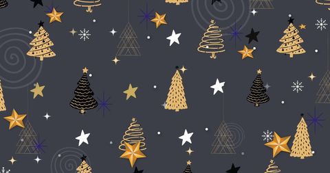 Seamless Festive Background with Christmas Decorations