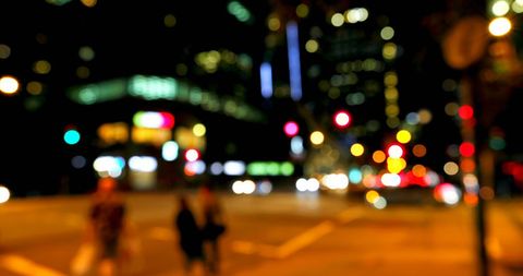 Urban Night Scene with Blurred City Lights - Download Free Stock Images Pikwizard.com