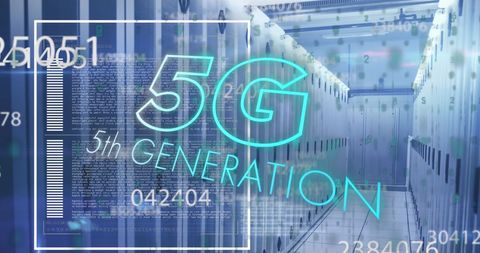 5G Technology Digital Connectivity in Modern Server Room