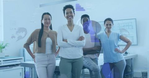 Confident Businesswomen Collaborating in Modern Office Environment