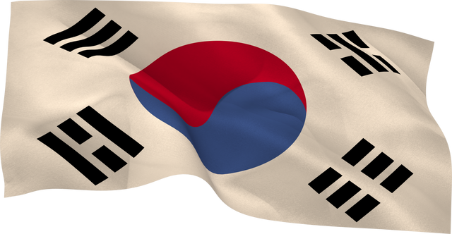 Transparent South Korea Flag Waving Gently in Breeze - Download Free Stock Videos Pikwizard.com