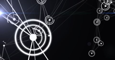 abstract digital network interface with geometric circles - Download Free Stock Images Pikwizard.com