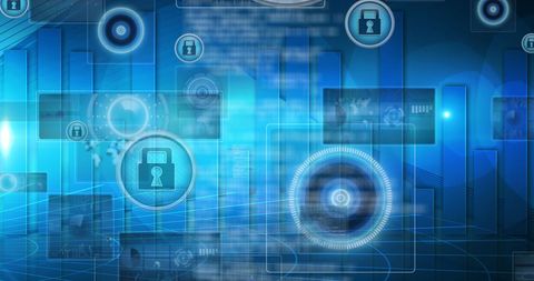 Data Security and Digital Interface Concept with Holographic Elements - Download Free Stock Images Pikwizard.com